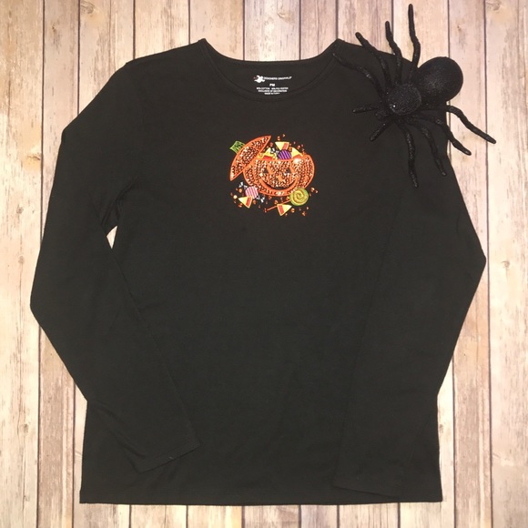 𝗡𝗘𝗪 🎃 Halloween Sequined Jack-o’-lantern Top - Picture 5 of 5